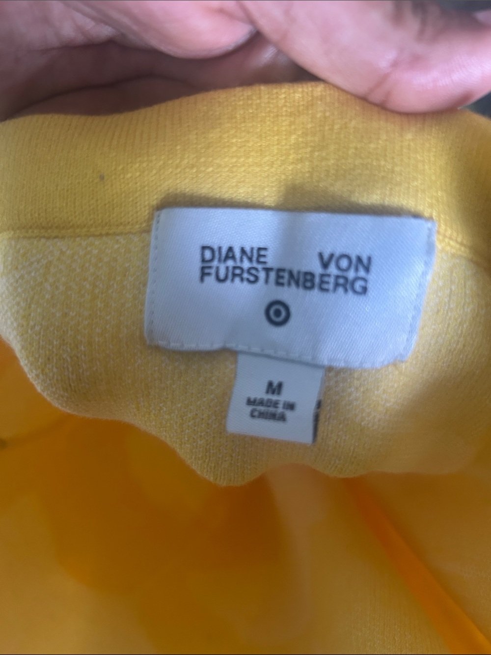 Diane Von Furstenberg Yellow and Cream Halter Tie-Waist Maxi Dress - Picture 3 of 4